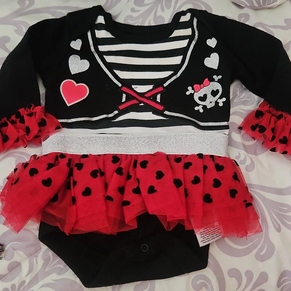 Celebrate HALLOWEEN costume Black Pirate Suit 0-3 Mo NWOT